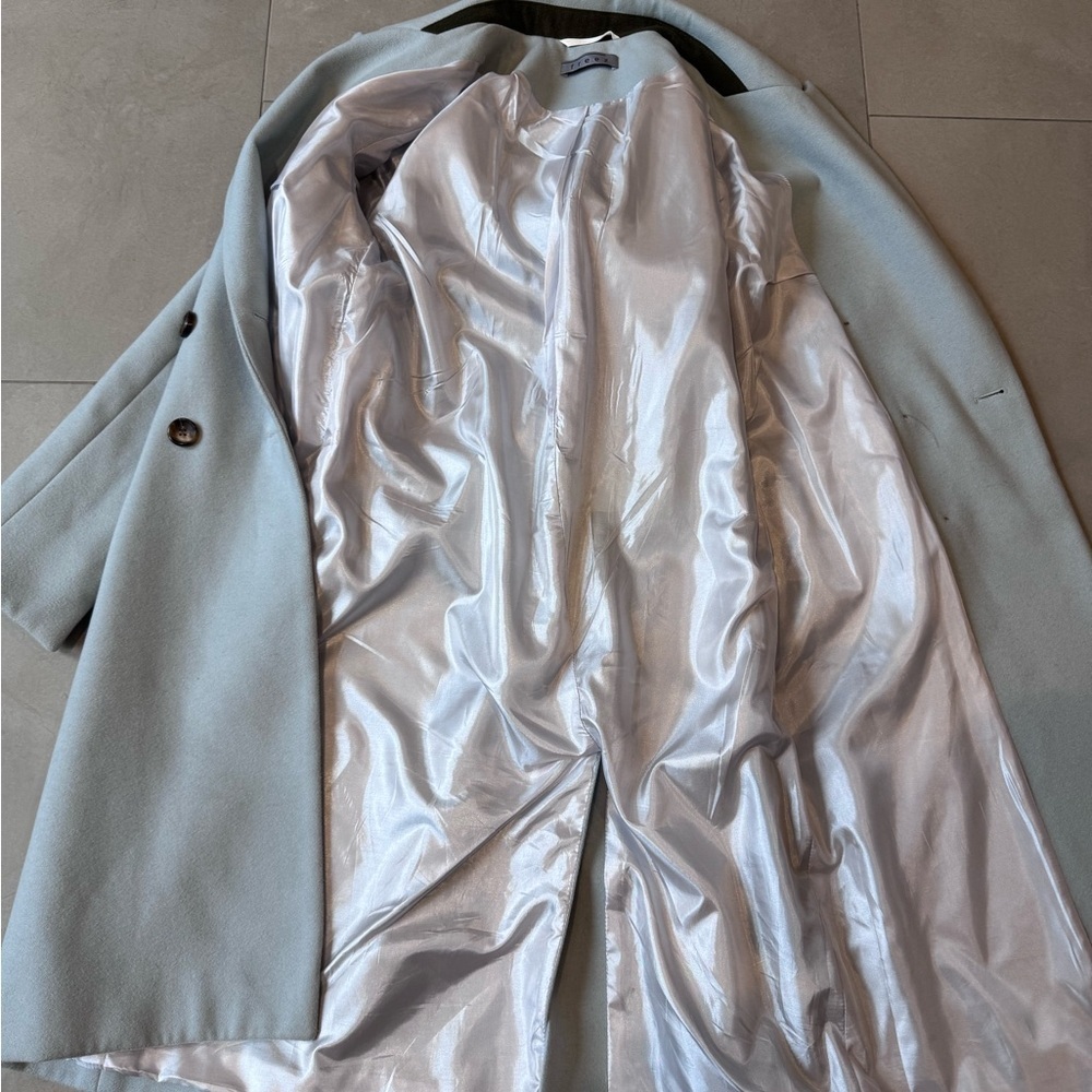 Light Blue Double-Breasted Coat - Picture 4 of 4